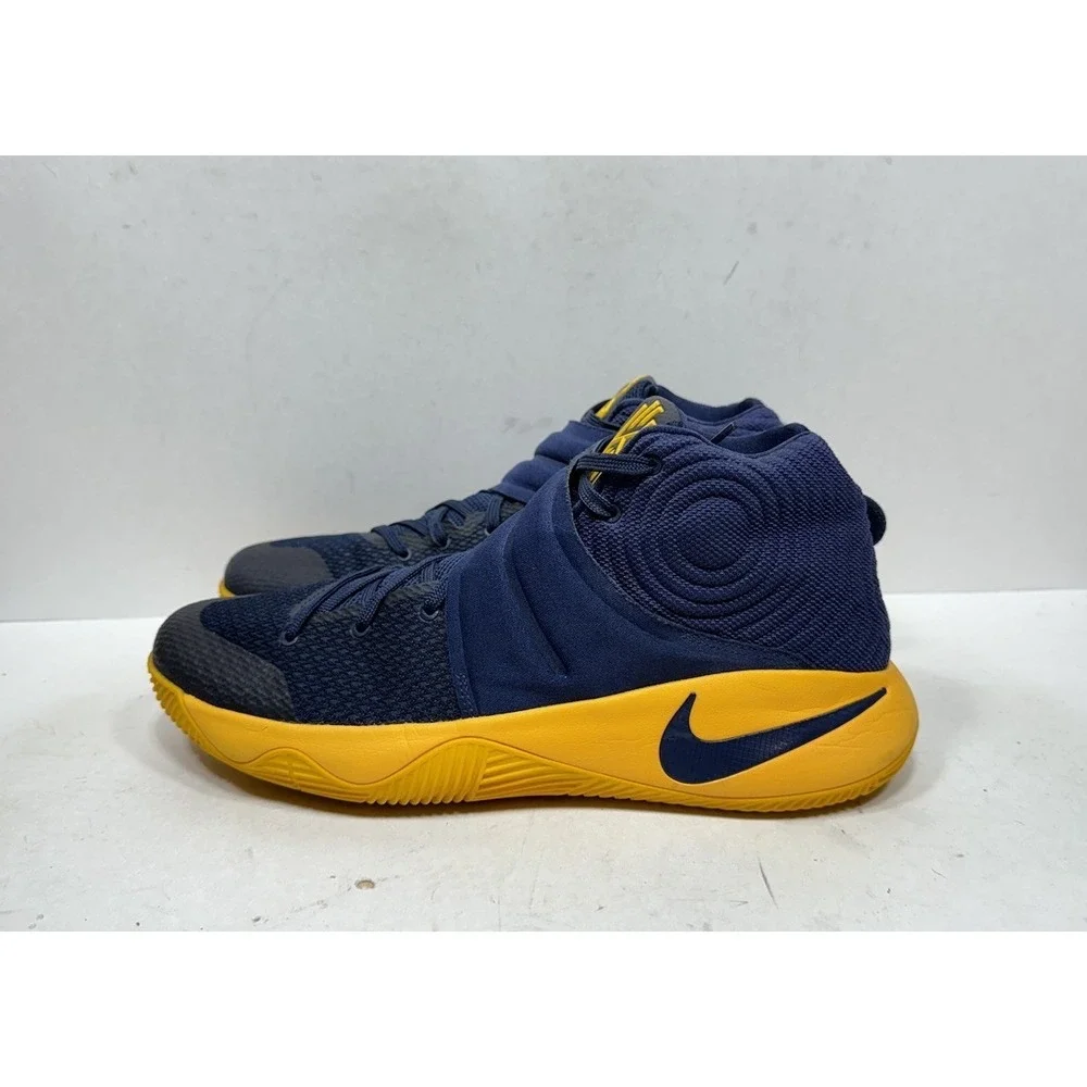 Nike Kyrie 2 Cavs Midnight Navy Yellow Mens Sz 12 Basketball Shoes 819583-447